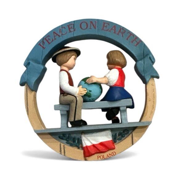 1993 Hallmark Keepsake Ornaments PEACE ON EARTH POLAND Collector’s Series VTG - Picture 3 of 4